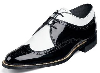 Black and white gangster shoes by Stacy Adams