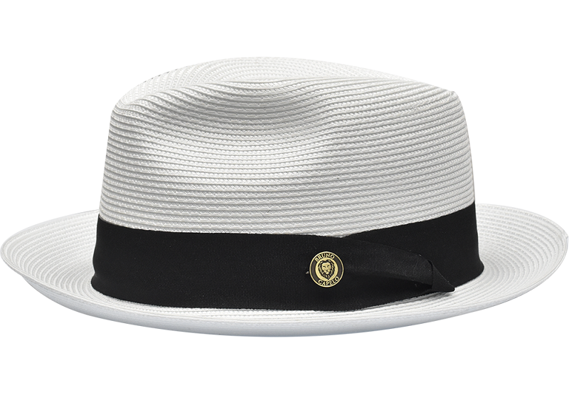 Bruno Capelo Straw Hats White and Black