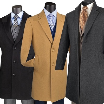 Examples of knee length overcoats for men