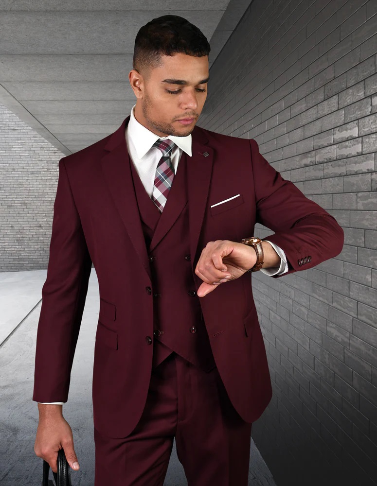 maroon 3 piece suit