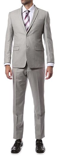 light gray skinny fit suit