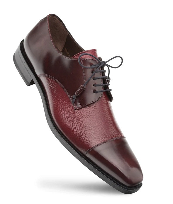 Mezlan burgundy cap toe dress shoe