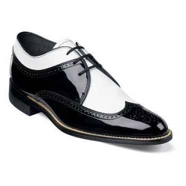 Stacy Adams Black and White Wingtip Shoes Classic Style Returns