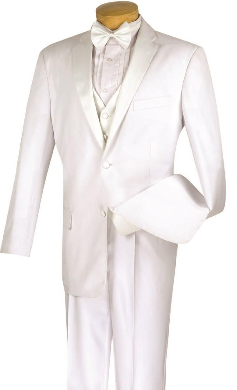 White tuxedo wedding suit